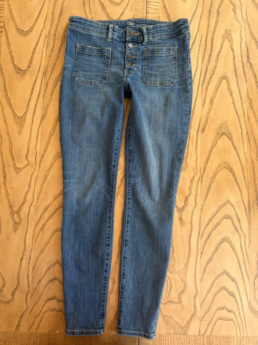 GAP Medium Blue Button-Fly Skinny Jeans